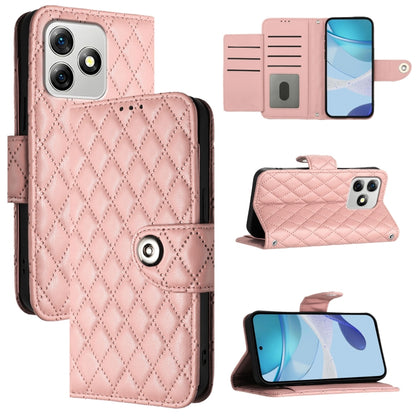 Rhombic Texture Flip Leather Phone Case with Lanyard, For Ulefone Note 18 Ultra, For Ulefone Note 14