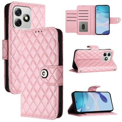 Rhombic Texture Flip Leather Phone Case with Lanyard, For Ulefone Note 18 Ultra, For Ulefone Note 14