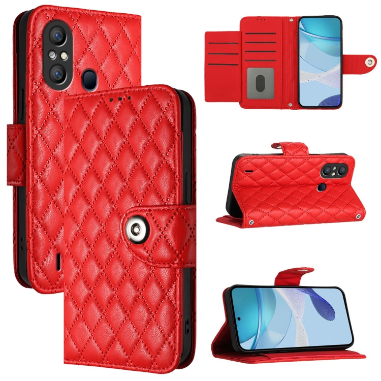 Rhombic Texture Flip Leather Phone Case with Lanyard, For itel S23 S665L, For itel S18 / Vision 5, For itel P40, For itel S17 / Vision 3, For itel A58 / A49, For itel P17 / A27, For itel A48
