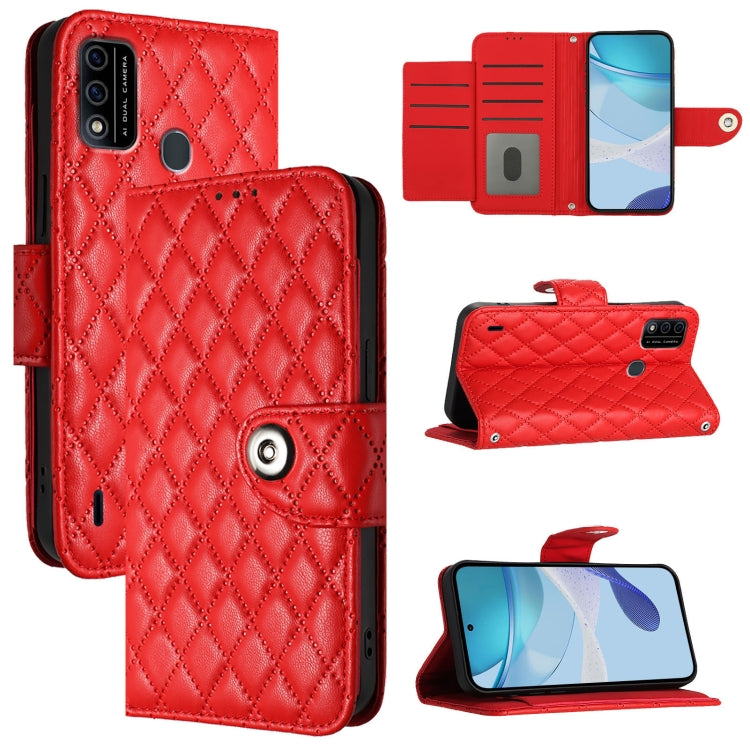Rhombic Texture Flip Leather Phone Case with Lanyard, For itel S23 S665L, For itel S18 / Vision 5, For itel P40, For itel S17 / Vision 3, For itel A58 / A49, For itel P17 / A27, For itel A48