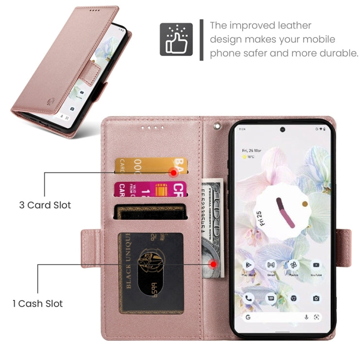 Side Buckle Magnetic Frosted Leather Phone Case, For Google Pixel 7 Pro