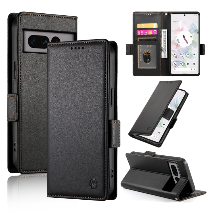 Side Buckle Magnetic Frosted Leather Phone Case, For Google Pixel 7 Pro