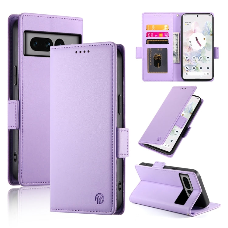 Side Buckle Magnetic Frosted Leather Phone Case, For Google Pixel 7 Pro