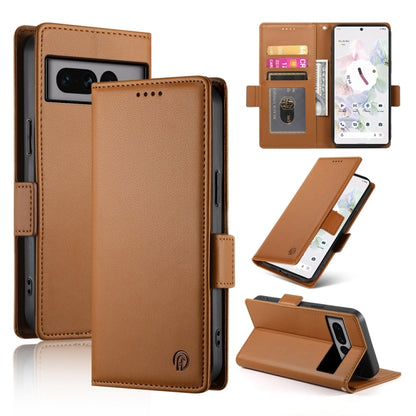 Side Buckle Magnetic Frosted Leather Phone Case, For Google Pixel 7 Pro