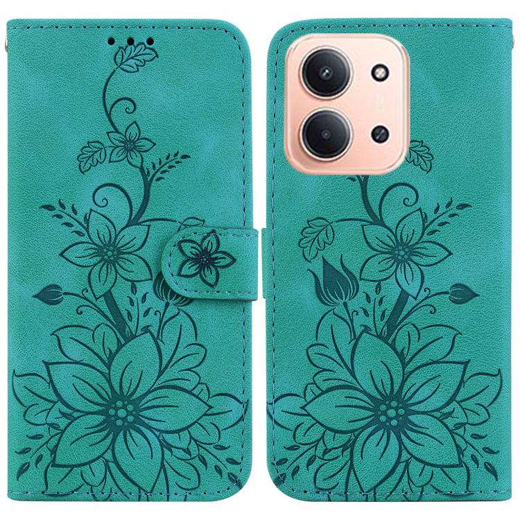 Lily Embossed Leather Phone Case, For Redmi Note 17 5G Global 169.7mm, For Redmi Note 17 Pro Max / Note 17 Pro+ 5G, For Redmi K100 Pro Max 5G / Poco F9 Ultra 5G, For Redmi 17 4G / 5G Global 170mm, For Redmi A7 Pro 4G / 5G 171mm / Poco C85x 5G          ...