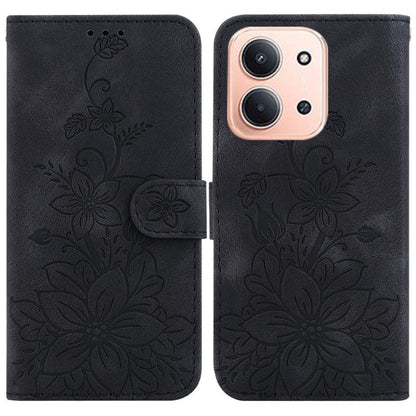 Lily Embossed Leather Phone Case, For Redmi Note 17 5G Global 169.7mm, For Redmi Note 17 Pro Max / Note 17 Pro+ 5G, For Redmi K100 Pro Max 5G / Poco F9 Ultra 5G, For Redmi 17 4G / 5G Global 170mm, For Redmi A7 Pro 4G / 5G 171mm / Poco C85x 5G          ...
