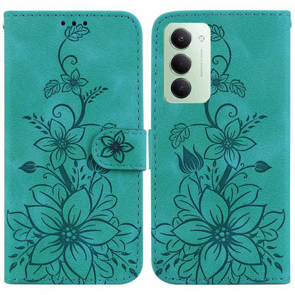 Lily Embossed Leather Phone Case, For Redmi Note 17 5G Global 169.7mm, For Redmi Note 17 Pro Max / Note 17 Pro+ 5G, For Redmi K100 Pro Max 5G / Poco F9 Ultra 5G, For Redmi 17 4G / 5G Global 170mm, For Redmi A7 Pro 4G / 5G 171mm / Poco C85x 5G          ...