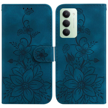 Lily Embossed Leather Phone Case, For Redmi Note 17 5G Global 169.7mm, For Redmi Note 17 Pro Max / Note 17 Pro+ 5G, For Redmi K100 Pro Max 5G / Poco F9 Ultra 5G, For Redmi 17 4G / 5G Global 170mm, For Redmi A7 Pro 4G / 5G 171mm / Poco C85x 5G          ...