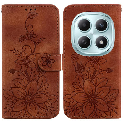 Lily Embossed Leather Phone Case, For Redmi Note 17 5G Global 169.7mm, For Redmi Note 17 Pro Max / Note 17 Pro+ 5G, For Redmi K100 Pro Max 5G / Poco F9 Ultra 5G, For Redmi 17 4G / 5G Global 170mm, For Redmi A7 Pro 4G / 5G 171mm / Poco C85x 5G          ...