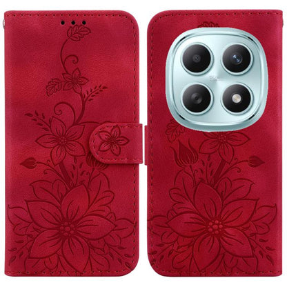 Lily Embossed Leather Phone Case, For Redmi Note 17 5G Global 169.7mm, For Redmi Note 17 Pro Max / Note 17 Pro+ 5G, For Redmi K100 Pro Max 5G / Poco F9 Ultra 5G, For Redmi 17 4G / 5G Global 170mm, For Redmi A7 Pro 4G / 5G 171mm / Poco C85x 5G          ...