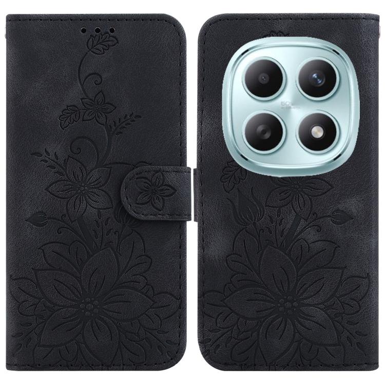 Lily Embossed Leather Phone Case, For Redmi Note 17 5G Global 169.7mm, For Redmi Note 17 Pro Max / Note 17 Pro+ 5G, For Redmi K100 Pro Max 5G / Poco F9 Ultra 5G, For Redmi 17 4G / 5G Global 170mm, For Redmi A7 Pro 4G / 5G 171mm / Poco C85x 5G          ...