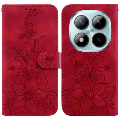 Lily Embossed Leather Phone Case, For Redmi Note 17 5G Global 169.7mm, For Redmi Note 17 Pro Max / Note 17 Pro+ 5G, For Redmi K100 Pro Max 5G / Poco F9 Ultra 5G, For Redmi 17 4G / 5G Global 170mm, For Redmi A7 Pro 4G / 5G 171mm / Poco C85x 5G          ...