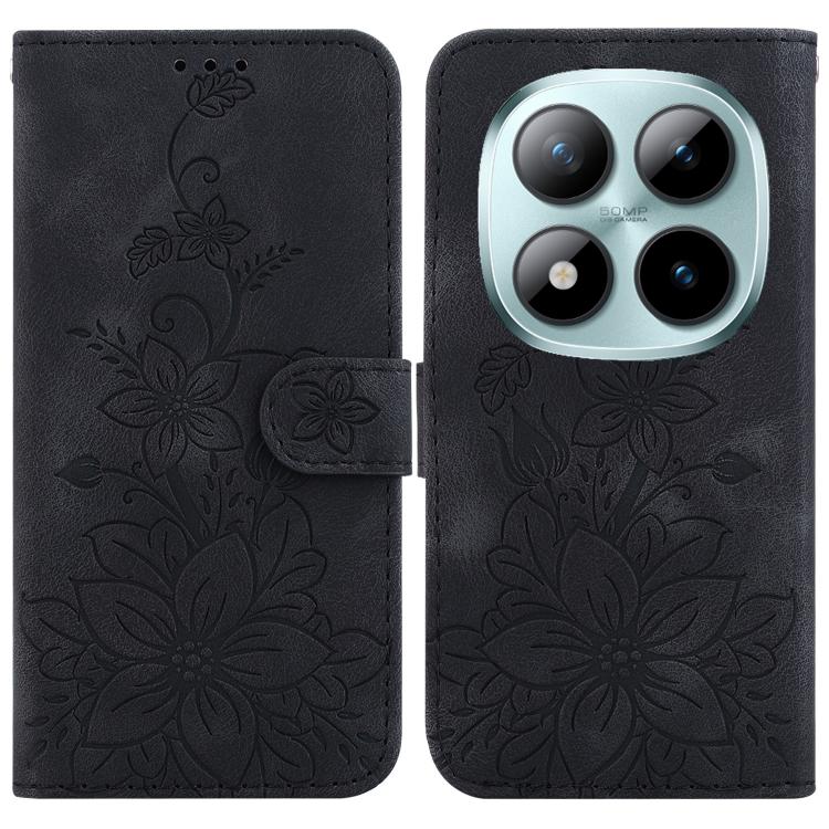 Lily Embossed Leather Phone Case, For Redmi Note 17 5G Global 169.7mm, For Redmi Note 17 Pro Max / Note 17 Pro+ 5G, For Redmi K100 Pro Max 5G / Poco F9 Ultra 5G, For Redmi 17 4G / 5G Global 170mm, For Redmi A7 Pro 4G / 5G 171mm / Poco C85x 5G          ...