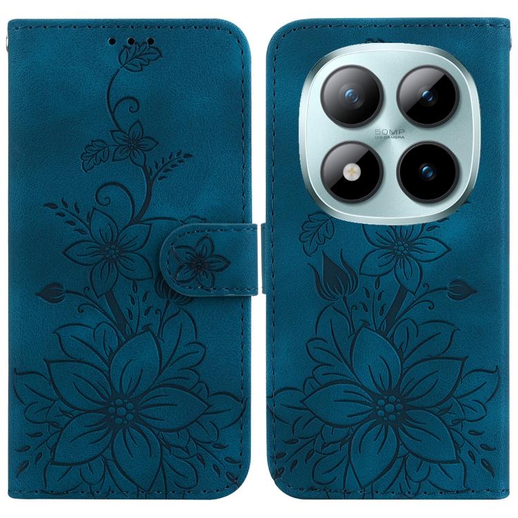 Lily Embossed Leather Phone Case, For Redmi Note 17 5G Global 169.7mm, For Redmi Note 17 Pro Max / Note 17 Pro+ 5G, For Redmi K100 Pro Max 5G / Poco F9 Ultra 5G, For Redmi 17 4G / 5G Global 170mm, For Redmi A7 Pro 4G / 5G 171mm / Poco C85x 5G          ...