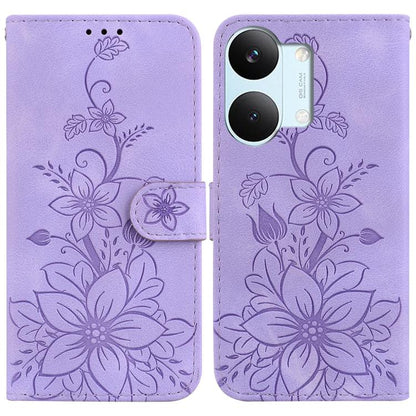 Lily Embossed Leather Phone Case, For Redmi Note 17 5G Global 169.7mm, For Redmi Note 17 Pro Max / Note 17 Pro+ 5G, For Redmi K100 Pro Max 5G / Poco F9 Ultra 5G, For Redmi 17 4G / 5G Global 170mm, For Redmi A7 Pro 4G / 5G 171mm / Poco C85x 5G          ...