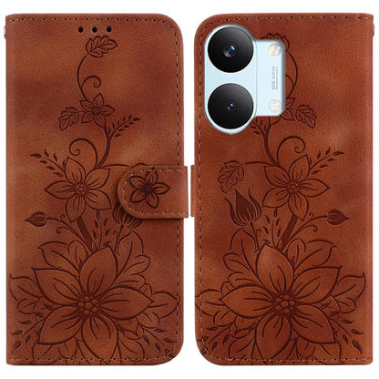 Lily Embossed Leather Phone Case, For Redmi Note 17 5G Global 169.7mm, For Redmi Note 17 Pro Max / Note 17 Pro+ 5G, For Redmi K100 Pro Max 5G / Poco F9 Ultra 5G, For Redmi 17 4G / 5G Global 170mm, For Redmi A7 Pro 4G / 5G 171mm / Poco C85x 5G          ...