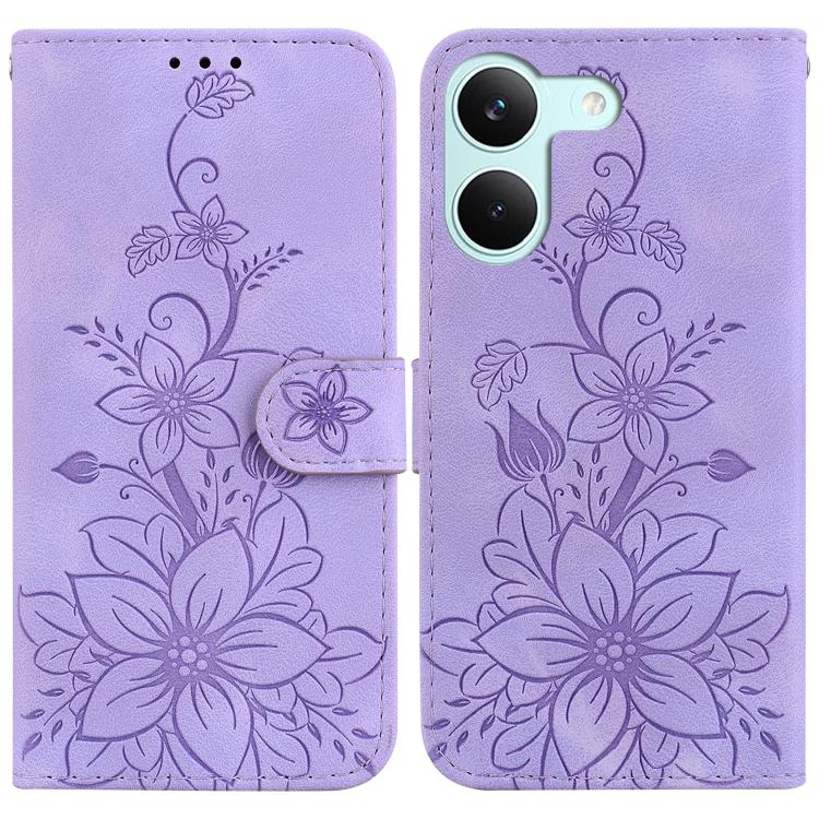Lily Embossed Leather Phone Case, For Redmi Note 17 5G Global 169.7mm, For Redmi Note 17 Pro Max / Note 17 Pro+ 5G, For Redmi K100 Pro Max 5G / Poco F9 Ultra 5G, For Redmi 17 4G / 5G Global 170mm, For Redmi A7 Pro 4G / 5G 171mm / Poco C85x 5G          ...