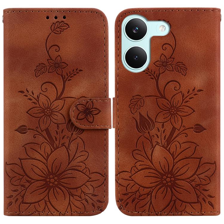 Lily Embossed Leather Phone Case, For Redmi Note 17 5G Global 169.7mm, For Redmi Note 17 Pro Max / Note 17 Pro+ 5G, For Redmi K100 Pro Max 5G / Poco F9 Ultra 5G, For Redmi 17 4G / 5G Global 170mm, For Redmi A7 Pro 4G / 5G 171mm / Poco C85x 5G          ...