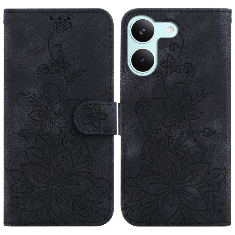 Lily Embossed Leather Phone Case, For Redmi Note 17 5G Global 169.7mm, For Redmi Note 17 Pro Max / Note 17 Pro+ 5G, For Redmi K100 Pro Max 5G / Poco F9 Ultra 5G, For Redmi 17 4G / 5G Global 170mm, For Redmi A7 Pro 4G / 5G 171mm / Poco C85x 5G          ...