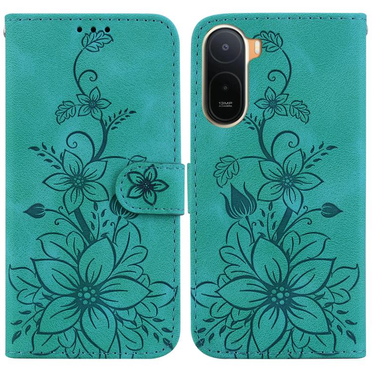 Lily Embossed Leather Phone Case, For Redmi Note 17 5G Global 169.7mm, For Redmi Note 17 Pro Max / Note 17 Pro+ 5G, For Redmi K100 Pro Max 5G / Poco F9 Ultra 5G, For Redmi 17 4G / 5G Global 170mm, For Redmi A7 Pro 4G / 5G 171mm / Poco C85x 5G          ...
