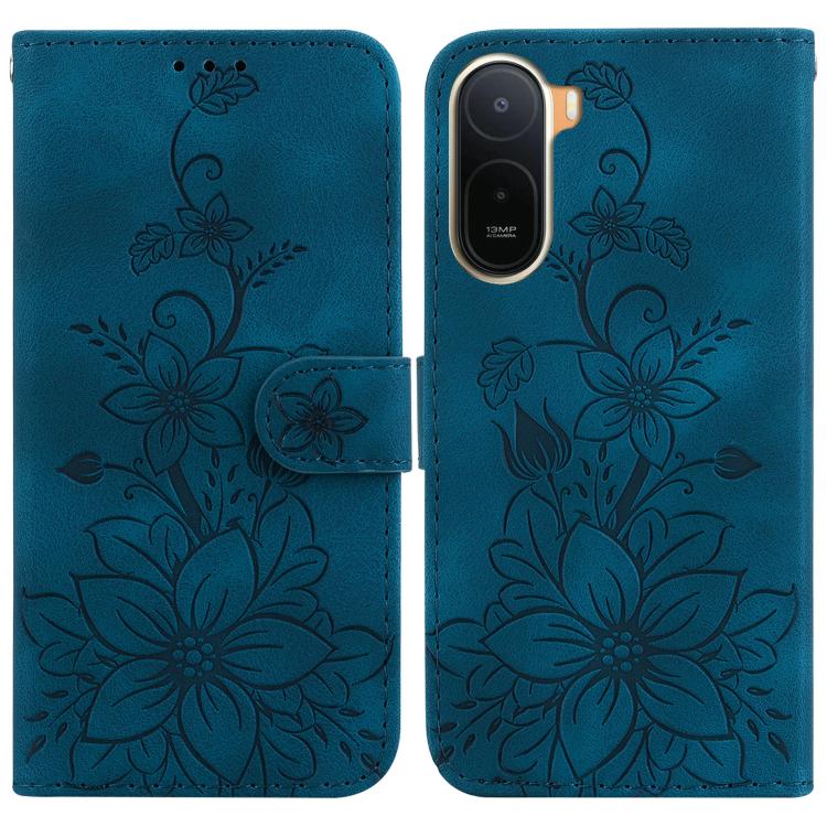Lily Embossed Leather Phone Case, For Redmi Note 17 5G Global 169.7mm, For Redmi Note 17 Pro Max / Note 17 Pro+ 5G, For Redmi K100 Pro Max 5G / Poco F9 Ultra 5G, For Redmi 17 4G / 5G Global 170mm, For Redmi A7 Pro 4G / 5G 171mm / Poco C85x 5G          ...