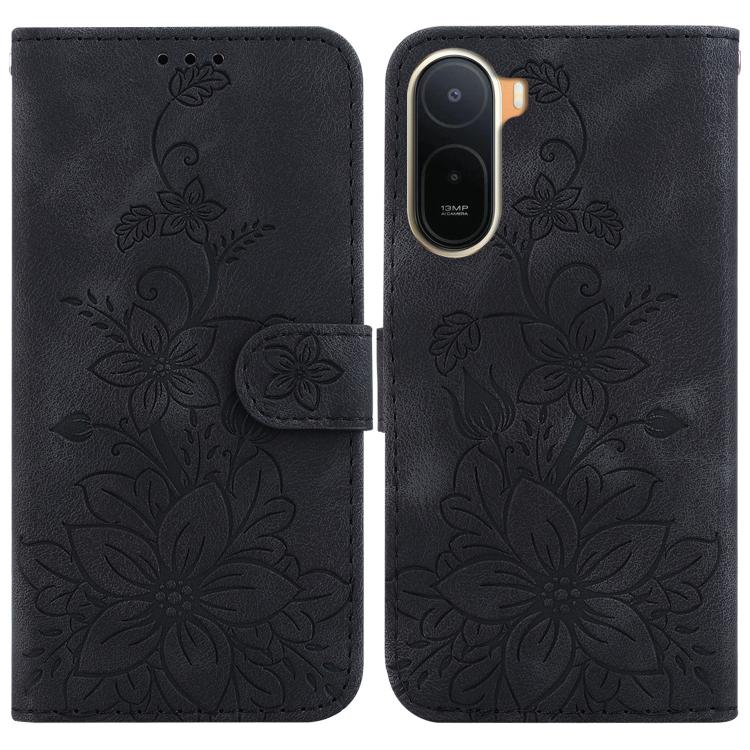 Lily Embossed Leather Phone Case, For Redmi Note 17 5G Global 169.7mm, For Redmi Note 17 Pro Max / Note 17 Pro+ 5G, For Redmi K100 Pro Max 5G / Poco F9 Ultra 5G, For Redmi 17 4G / 5G Global 170mm, For Redmi A7 Pro 4G / 5G 171mm / Poco C85x 5G          ...