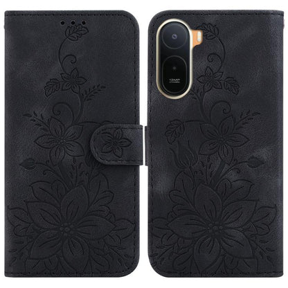 Lily Embossed Leather Phone Case, For Redmi Note 17 5G Global 169.7mm, For Redmi Note 17 Pro Max / Note 17 Pro+ 5G, For Redmi K100 Pro Max 5G / Poco F9 Ultra 5G, For Redmi 17 4G / 5G Global 170mm, For Redmi A7 Pro 4G / 5G 171mm / Poco C85x 5G          ...