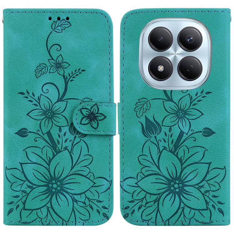 Lily Embossed Leather Phone Case, For Redmi Note 17 5G Global 169.7mm, For Redmi Note 17 Pro Max / Note 17 Pro+ 5G, For Redmi K100 Pro Max 5G / Poco F9 Ultra 5G, For Redmi 17 4G / 5G Global 170mm, For Redmi A7 Pro 4G / 5G 171mm / Poco C85x 5G          ...
