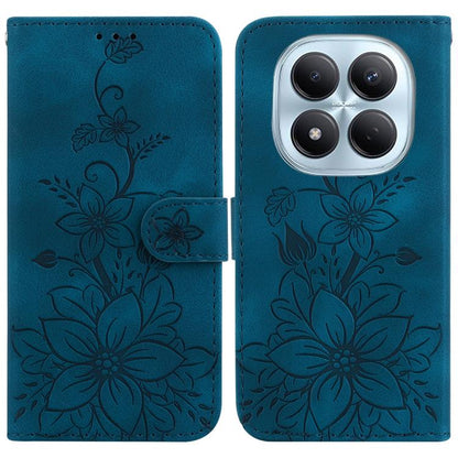 Lily Embossed Leather Phone Case, For Redmi Note 17 5G Global 169.7mm, For Redmi Note 17 Pro Max / Note 17 Pro+ 5G, For Redmi K100 Pro Max 5G / Poco F9 Ultra 5G, For Redmi 17 4G / 5G Global 170mm, For Redmi A7 Pro 4G / 5G 171mm / Poco C85x 5G          ...