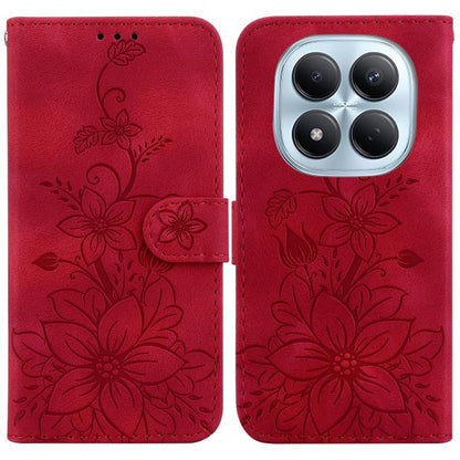 Lily Embossed Leather Phone Case, For Redmi Note 17 5G Global 169.7mm, For Redmi Note 17 Pro Max / Note 17 Pro+ 5G, For Redmi K100 Pro Max 5G / Poco F9 Ultra 5G, For Redmi 17 4G / 5G Global 170mm, For Redmi A7 Pro 4G / 5G 171mm / Poco C85x 5G          ...