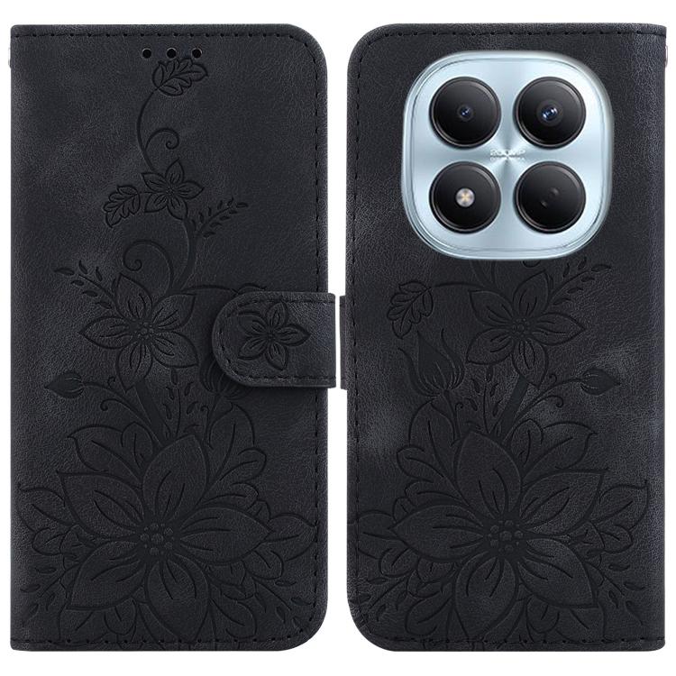 Lily Embossed Leather Phone Case, For Redmi Note 17 5G Global 169.7mm, For Redmi Note 17 Pro Max / Note 17 Pro+ 5G, For Redmi K100 Pro Max 5G / Poco F9 Ultra 5G, For Redmi 17 4G / 5G Global 170mm, For Redmi A7 Pro 4G / 5G 171mm / Poco C85x 5G          ...