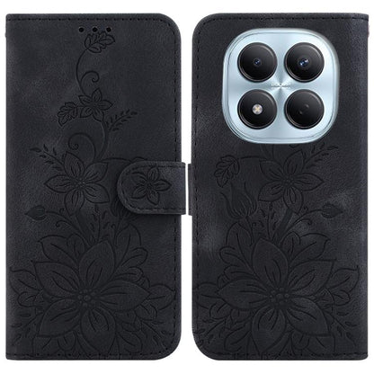 Lily Embossed Leather Phone Case, For Redmi Note 17 5G Global 169.7mm, For Redmi Note 17 Pro Max / Note 17 Pro+ 5G, For Redmi K100 Pro Max 5G / Poco F9 Ultra 5G, For Redmi 17 4G / 5G Global 170mm, For Redmi A7 Pro 4G / 5G 171mm / Poco C85x 5G          ...
