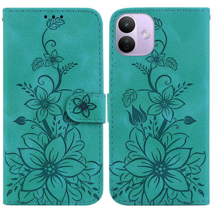 Lily Embossed Leather Phone Case, For Redmi Note 17 5G Global 169.7mm, For Redmi Note 17 Pro Max / Note 17 Pro+ 5G, For Redmi K100 Pro Max 5G / Poco F9 Ultra 5G, For Redmi 17 4G / 5G Global 170mm, For Redmi A7 Pro 4G / 5G 171mm / Poco C85x 5G          ...