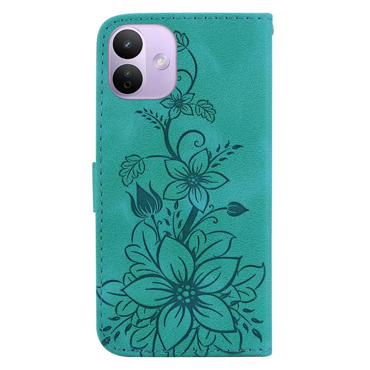 Lily Embossed Leather Phone Case, For Redmi Note 17 5G Global 169.7mm, For Redmi Note 17 Pro Max / Note 17 Pro+ 5G, For Redmi K100 Pro Max 5G / Poco F9 Ultra 5G, For Redmi 17 4G / 5G Global 170mm, For Redmi A7 Pro 4G / 5G 171mm / Poco C85x 5G          ...