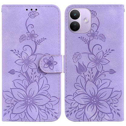 Lily Embossed Leather Phone Case, For Redmi Note 17 5G Global 169.7mm, For Redmi Note 17 Pro Max / Note 17 Pro+ 5G, For Redmi K100 Pro Max 5G / Poco F9 Ultra 5G, For Redmi 17 4G / 5G Global 170mm, For Redmi A7 Pro 4G / 5G 171mm / Poco C85x 5G          ...