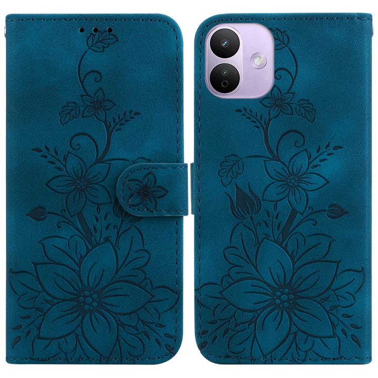 Lily Embossed Leather Phone Case, For Redmi Note 17 5G Global 169.7mm, For Redmi Note 17 Pro Max / Note 17 Pro+ 5G, For Redmi K100 Pro Max 5G / Poco F9 Ultra 5G, For Redmi 17 4G / 5G Global 170mm, For Redmi A7 Pro 4G / 5G 171mm / Poco C85x 5G          ...