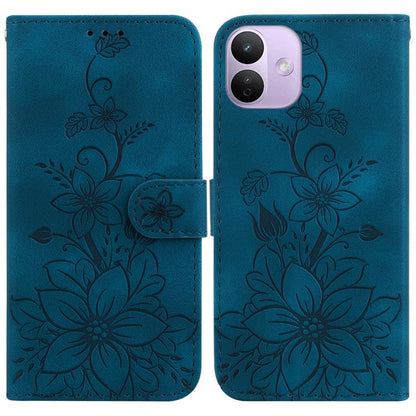 Lily Embossed Leather Phone Case, For Redmi Note 17 5G Global 169.7mm, For Redmi Note 17 Pro Max / Note 17 Pro+ 5G, For Redmi K100 Pro Max 5G / Poco F9 Ultra 5G, For Redmi 17 4G / 5G Global 170mm, For Redmi A7 Pro 4G / 5G 171mm / Poco C85x 5G          ...