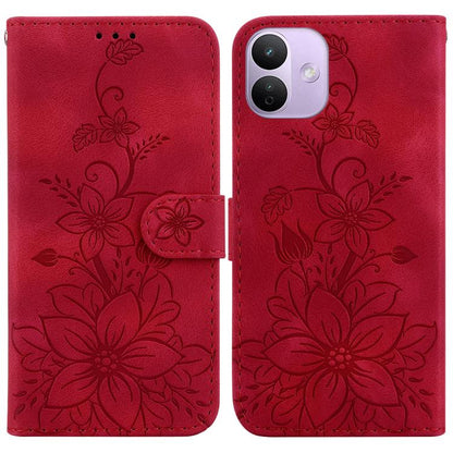 Lily Embossed Leather Phone Case, For Redmi Note 17 5G Global 169.7mm, For Redmi Note 17 Pro Max / Note 17 Pro+ 5G, For Redmi K100 Pro Max 5G / Poco F9 Ultra 5G, For Redmi 17 4G / 5G Global 170mm, For Redmi A7 Pro 4G / 5G 171mm / Poco C85x 5G          ...
