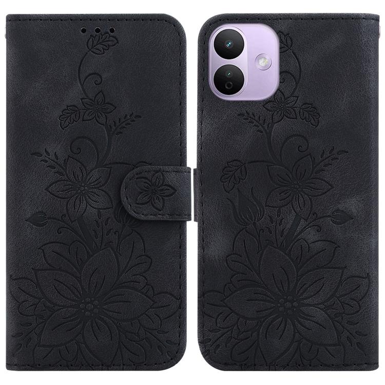 Lily Embossed Leather Phone Case, For Redmi Note 17 5G Global 169.7mm, For Redmi Note 17 Pro Max / Note 17 Pro+ 5G, For Redmi K100 Pro Max 5G / Poco F9 Ultra 5G, For Redmi 17 4G / 5G Global 170mm, For Redmi A7 Pro 4G / 5G 171mm / Poco C85x 5G          ...