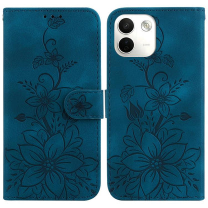 Lily Embossed Leather Phone Case, For Redmi Note 17 5G Global 169.7mm, For Redmi Note 17 Pro Max / Note 17 Pro+ 5G, For Redmi K100 Pro Max 5G / Poco F9 Ultra 5G, For Redmi 17 4G / 5G Global 170mm, For Redmi A7 Pro 4G / 5G 171mm / Poco C85x 5G          ...