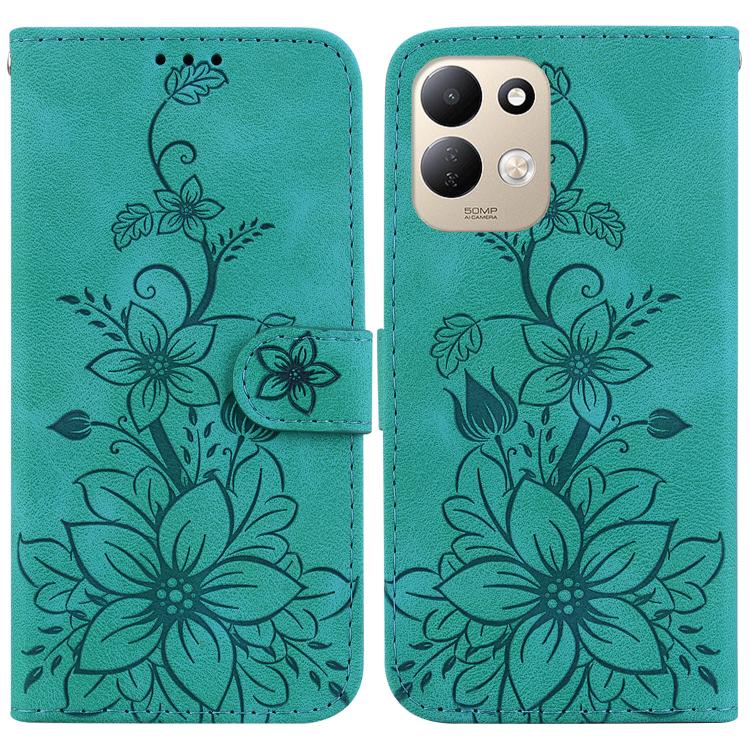 Lily Embossed Leather Phone Case, For Redmi Note 17 5G Global 169.7mm, For Redmi Note 17 Pro Max / Note 17 Pro+ 5G, For Redmi K100 Pro Max 5G / Poco F9 Ultra 5G, For Redmi 17 4G / 5G Global 170mm, For Redmi A7 Pro 4G / 5G 171mm / Poco C85x 5G          ...