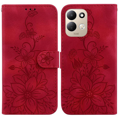 Lily Embossed Leather Phone Case, For Redmi Note 17 5G Global 169.7mm, For Redmi Note 17 Pro Max / Note 17 Pro+ 5G, For Redmi K100 Pro Max 5G / Poco F9 Ultra 5G, For Redmi 17 4G / 5G Global 170mm, For Redmi A7 Pro 4G / 5G 171mm / Poco C85x 5G          ...