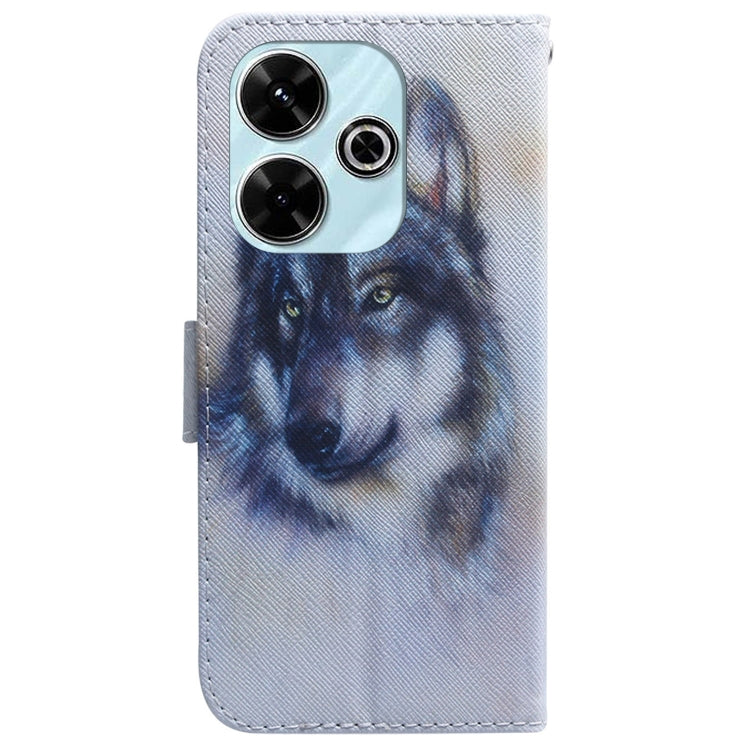 Coloured Drawing Flip Leather Phone Case, For Xiaomi Poco M6 4G, For Xiaomi Poco F6 Pro