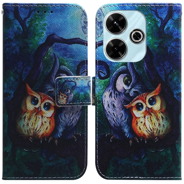 Coloured Drawing Flip Leather Phone Case, For Xiaomi Poco M6 4G, For Xiaomi Poco F6 Pro