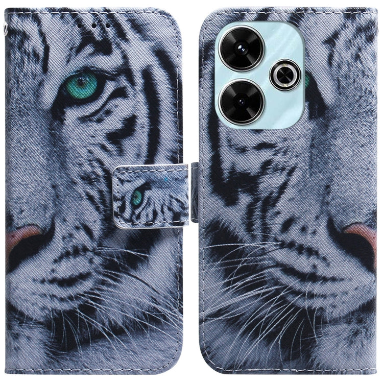 Coloured Drawing Flip Leather Phone Case, For Xiaomi Poco M6 4G, For Xiaomi Poco F6 Pro