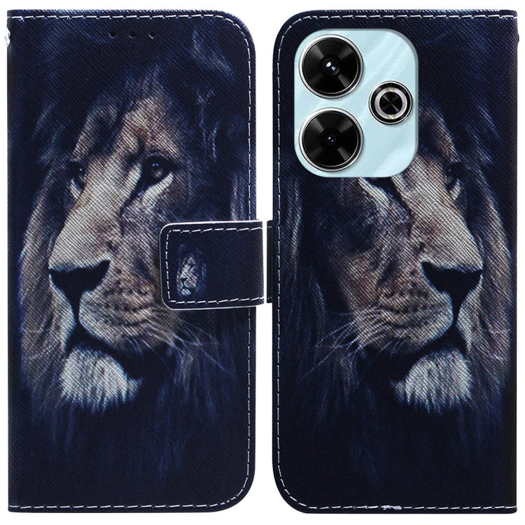 Coloured Drawing Flip Leather Phone Case, For Xiaomi Poco M6 4G, For Xiaomi Poco F6 Pro