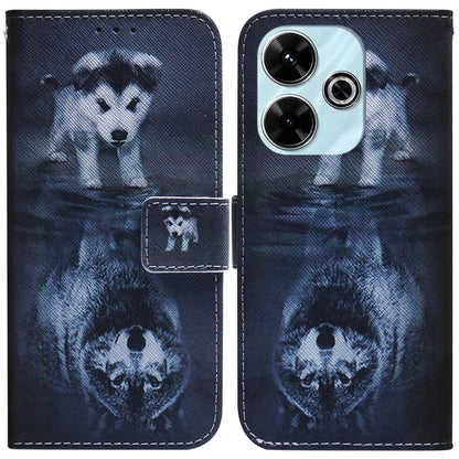 Coloured Drawing Flip Leather Phone Case, For Xiaomi Poco M6 4G, For Xiaomi Poco F6 Pro