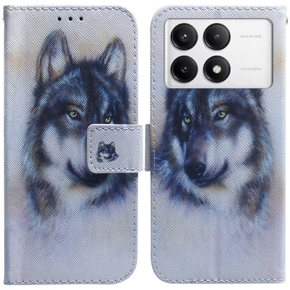 Coloured Drawing Flip Leather Phone Case, For Xiaomi Poco M6 4G, For Xiaomi Poco F6 Pro