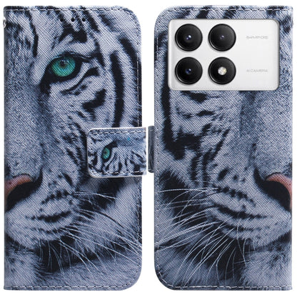 Coloured Drawing Flip Leather Phone Case, For Xiaomi Poco M6 4G, For Xiaomi Poco F6 Pro