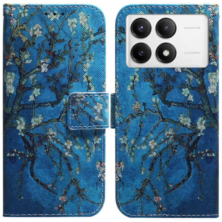 Coloured Drawing Flip Leather Phone Case, For Xiaomi Poco M6 4G, For Xiaomi Poco F6 Pro